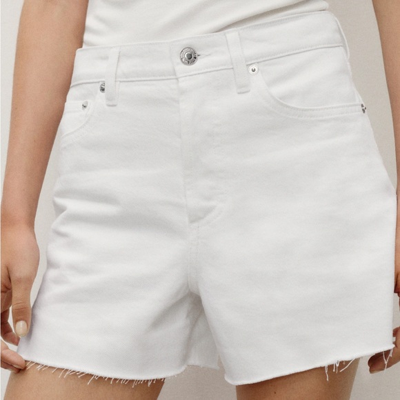 ❤️ Mango White Cotton Shorts Size 4 EUR 36 NWOT - Picture 6 of 14